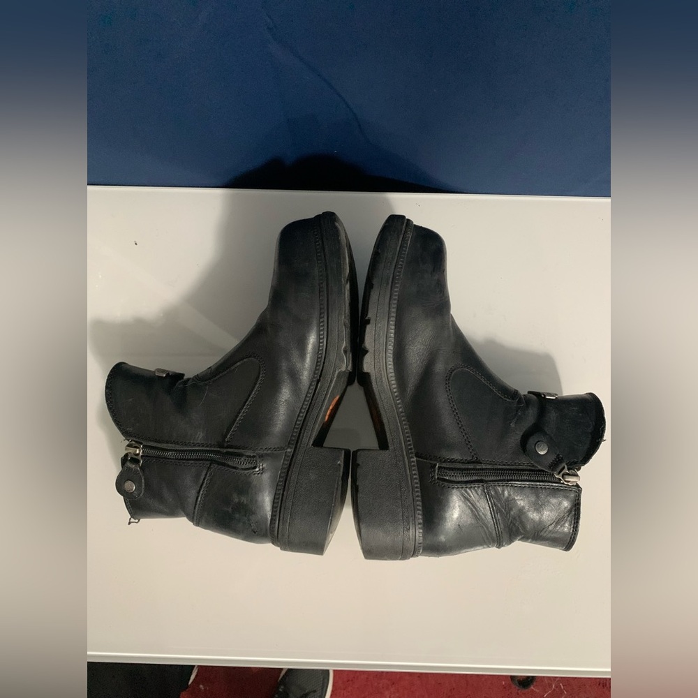 Harley-Davidson Black Leather Women's Combat Moto Boots - Picture 4 of 12